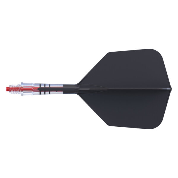 CueSoul Cuesoul ROST T19 Carbon Integrated Dart Shaft and Flight Big Wing Black Flight with Red Carbon Rod