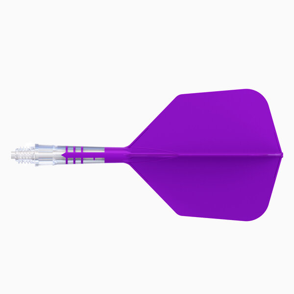 CueSoul Cuesoul ROST T19 Carbon Integrated Dart Shaft and Flight Big Wing Purple Flight with White Carbon Rod