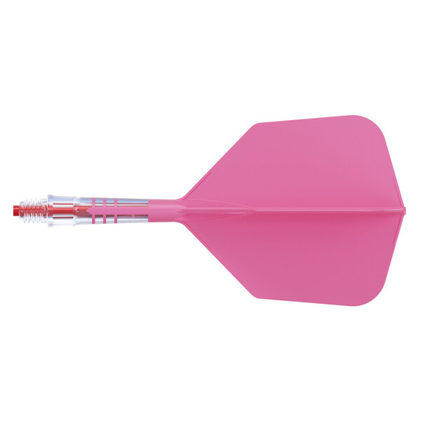 CueSoul Cuesoul ROST T19 Carbon Integrated Dart Shaft and Flight Big Wing Pink Flight with Red Carbon Rod