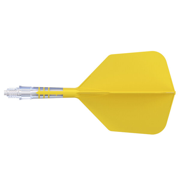 CueSoul Cuesoul ROST T19 Carbon Integrated Dart Shaft and Flight Big Wing Yellow Flight with White Carbon Rod