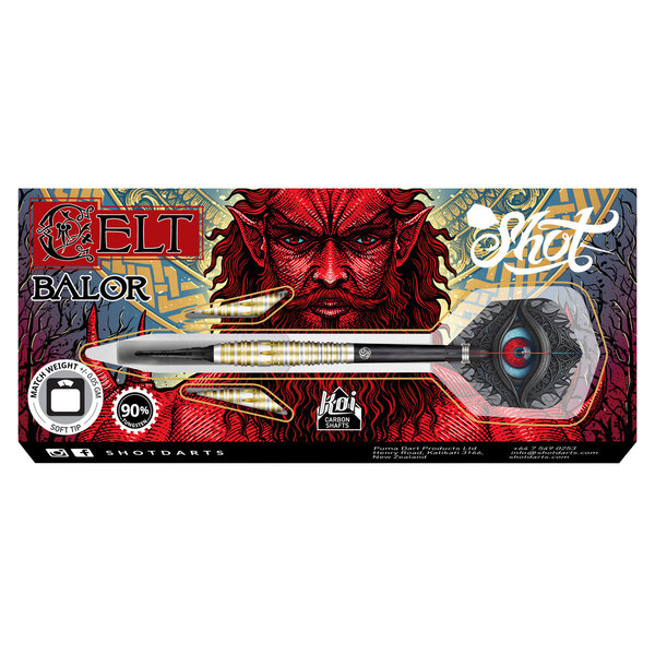 SHOT DARTS Shot Celt Balor 90% Soft Tip Darts