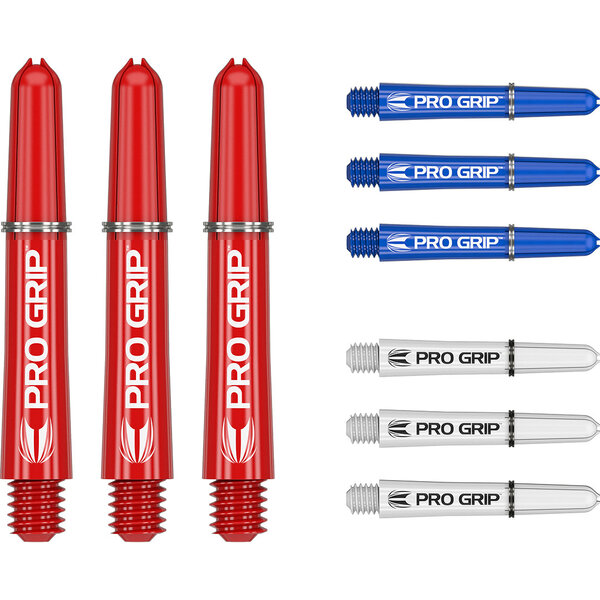 Target Darts Target Pro Grip Combi Set Red Blue White Dart Shafts