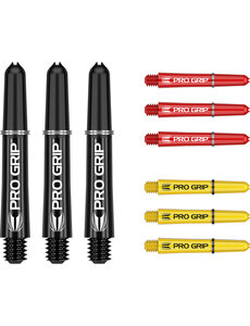 Target Darts Target Pro Grip Combi Set Black Red Yellow Dart Shafts