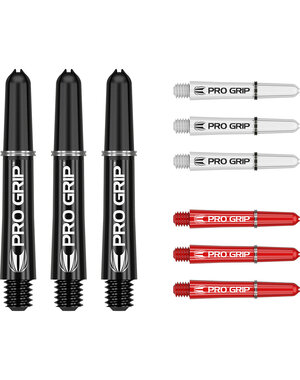 Target Darts Target Pro Grip Combi Set Black White Red Dart Shafts