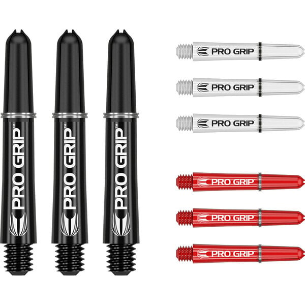 Target Darts Target Pro Grip Combi Set Black White Red Dart Shafts