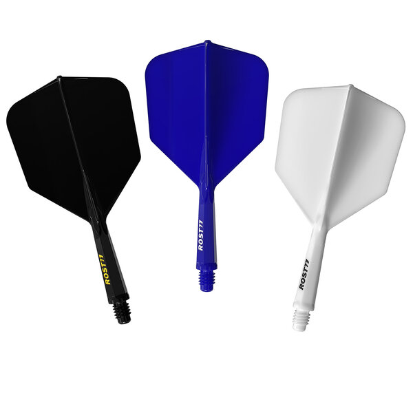CueSoul CueSoul Rost77 Solid Tri Pack Black Blue White Standard Dart Flights