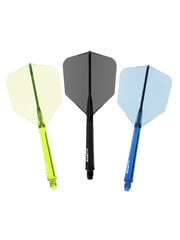 CueSoul CueSoul Rost77 Tri Pack Transparent Black Blue Lime Green Standard Dart Flights