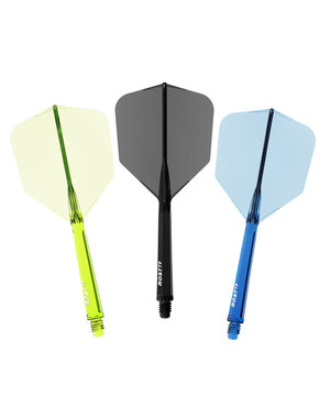 CueSoul CueSoul Rost77 Tri Pack Transparent Black Blue Lime Green Standard Dart Flights
