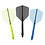 CueSoul CueSoul Rost77 Tri Pack Transparent Black Blue Lime Green Standard Dart Flights