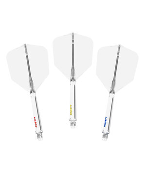 CueSoul CueSoul Rost77 Clear Tri Pack with Red Yellow Blue Logo Standard Dart Flights