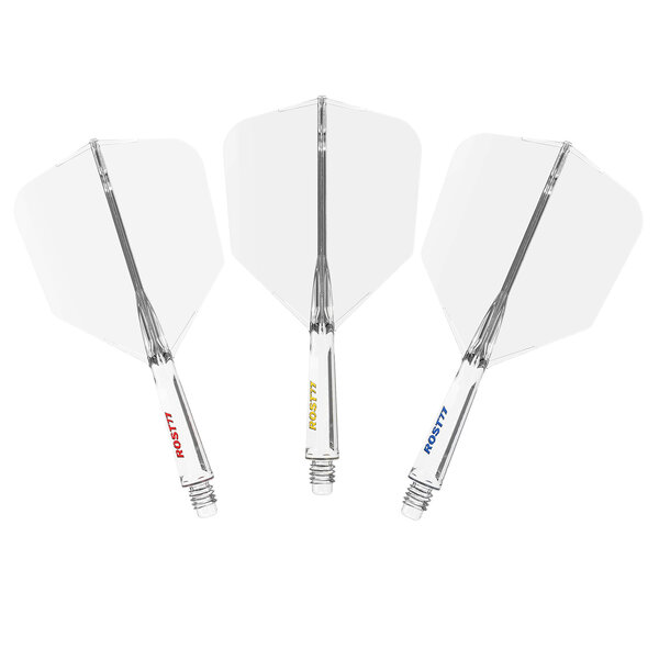 CueSoul CueSoul Rost77 Clear Tri Pack with Red Yellow Blue Logo Standard Dart Flights