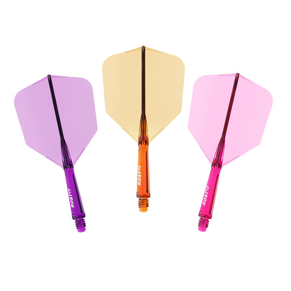 CueSoul CueSoul Rost77 Tri Pack Transparent Purple Orange Pink Standard Dart Flights