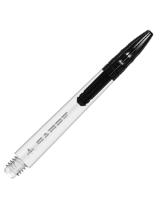 Mission Darts Mission Sabre Shafts - Polycarbonate - Clear - Black Top - Medium