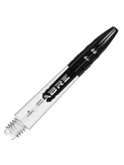 Mission Darts Mission Sabre Shafts - Polycarbonate - Clear - Black Top - Tweenie