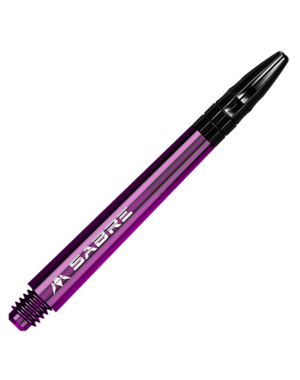 Mission Darts Mission Sabre Shafts - Polycarbonate - Purple - Black Top - Medium
