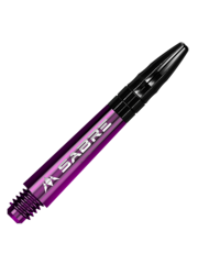 Mission Darts Mission Sabre Shafts - Polycarbonate - Purple - Black Top - Short