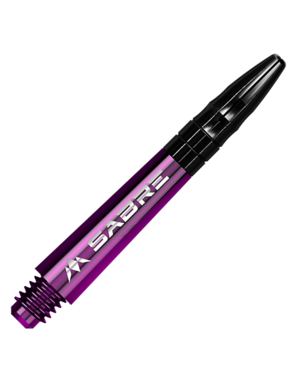 Mission Darts Mission Sabre Shafts - Polycarbonate - Purple - Black Top - Short
