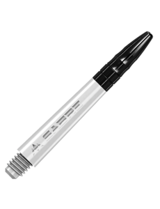 Mission Darts Mission Sabre Shafts - Polycarbonate - White - Black Top - Tweenie