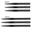 Target Darts Target FireEdge Grooved Black Replacement Steel Tip Points