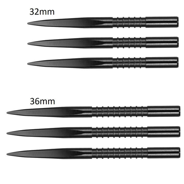 Target Darts Target FireEdge Grooved Black Replacement Steel Tip Points