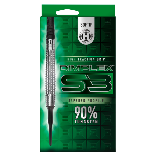 Harrows Darts Harrows Dimplex S3 Tapered 90% Soft Tip Darts