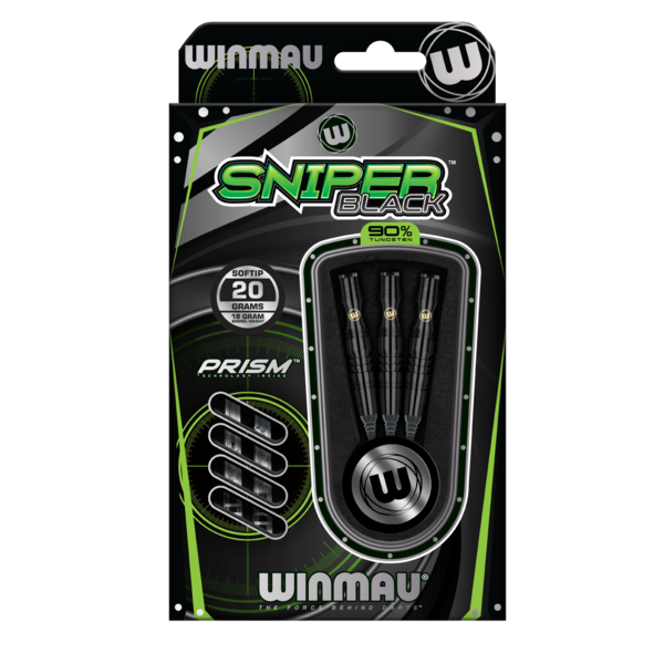 Winmau Darts Winmau Sniper Black Soft Tip Darts