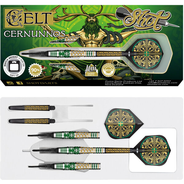 SHOT DARTS Shot Celt Cernunnos Soft Tip Darts