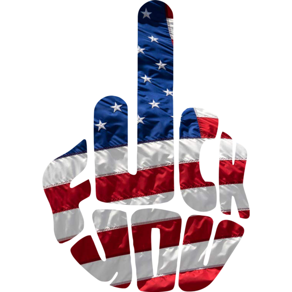 Darting Around American Flag F-U Window Sticker