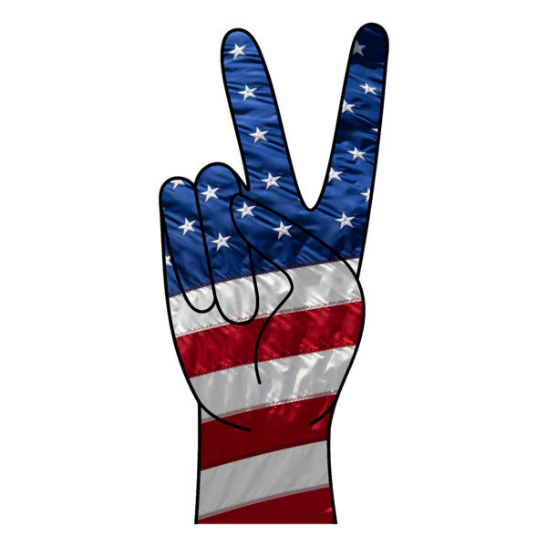 Darting Around American Flag Peace Sign Window Sticker