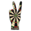 Darting Around Dartboard Peace Sign Window Sticker