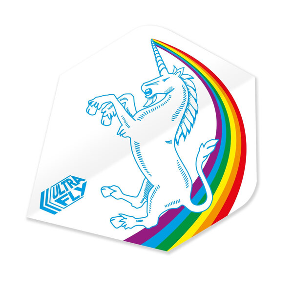 Unicorn Darts Unicorn Ultrafly .100 Unicorn White Rainbow Dart Flights