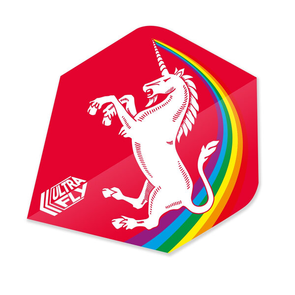 Unicorn Darts Unicorn Ultrafly .100 Unicorn Red Rainbow Dart Flights