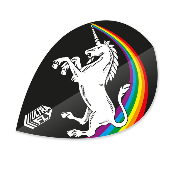 Unicorn Darts Unicorn Ultrafly .100 Unicorn Black Rainbow Dart Flights