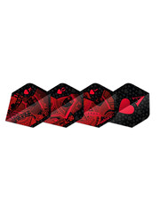 Unicorn Darts Unicorn Ultrafly .100 Red Royal Flush Dart Flights