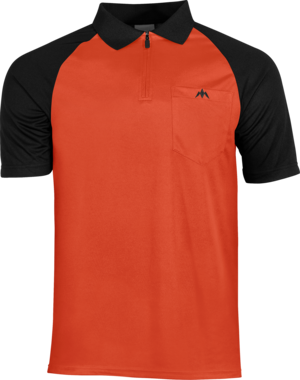 Mission Darts Mission Exos Cool Black and Orange Front Medium Dart Shirt
