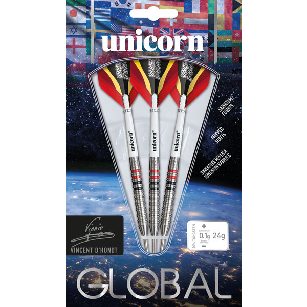 Unicorn Darts Unicorn Vincent D'Hondt 90% Steel Tip Darts 24g