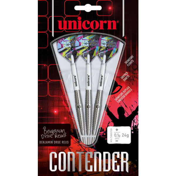 Unicorn Darts Unicorn Benjamin Drue Reus 80% Steel Tip Darts 24g
