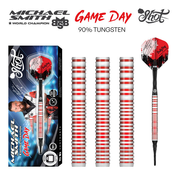 SHOT DARTS Shot Michael Smith Game Day 90% 20g Soft Tip Darts