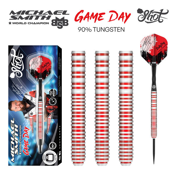 SHOT DARTS Shot Michael Smith Game Day 90% Steel Tip Darts