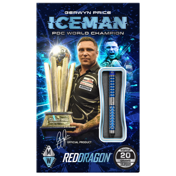 RED DRAGON Red Dragon Gerwyn Price Glacier Soft Tip Darts 20g