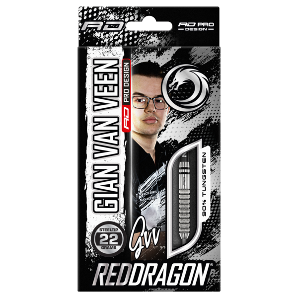 RED DRAGON Red Dragon Gian van Veen Tour Edition Steel Tip Darts 22g