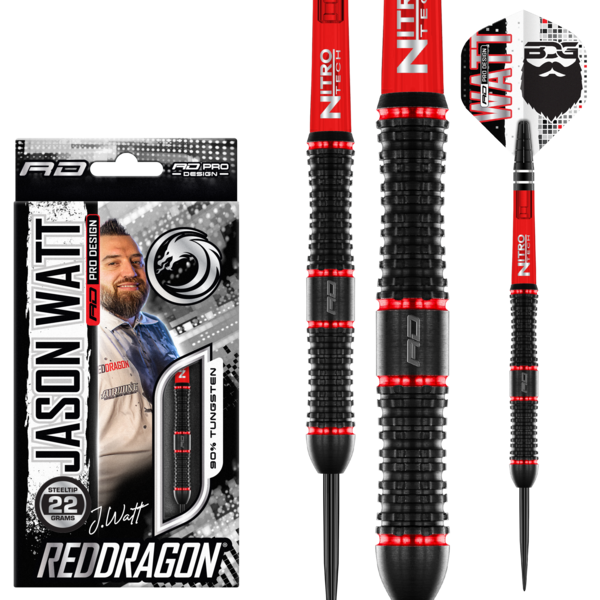RED DRAGON Red Dragon Jason Watt Steel Tip Darts 22g