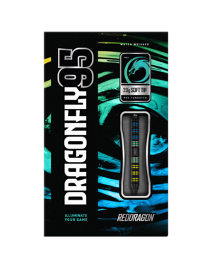 RED DRAGON Red Dragon Dragonfly 95 Black Parallel Soft Tip Darts 20g