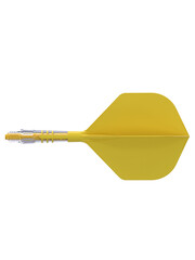 CueSoul Cuesoul ROST T19 Carbon Integrated Dart Shaft and Flight Small Standard Wing Yellow Flight with Yellow Carbon Rod