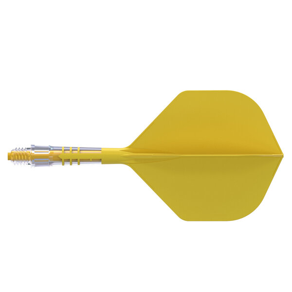 CueSoul Cuesoul ROST T19 Carbon Integrated Dart Shaft and Flight Small Standard Wing Yellow Flight with Yellow Carbon Rod