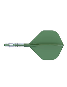 CueSoul Cuesoul ROST T19 Carbon Integrated Dart Shaft and Flight Big Standard Wing Green Flight with Green Carbon Rod