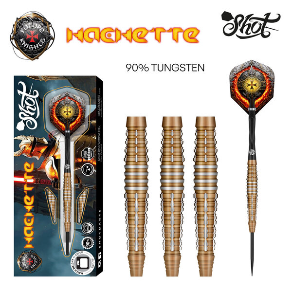 SHOT DARTS Shot Future Knights Hachette 90% Steel Tip Darts