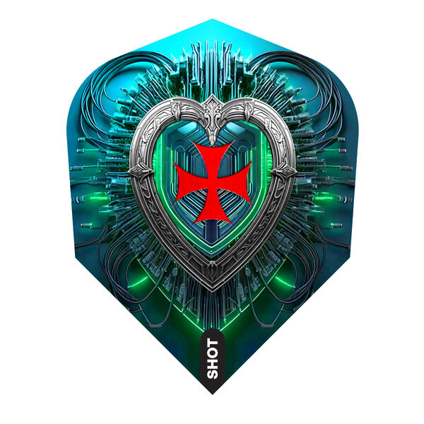 SHOT DARTS Shot Future Knights Dreadheart Small Standard Dart Flights
