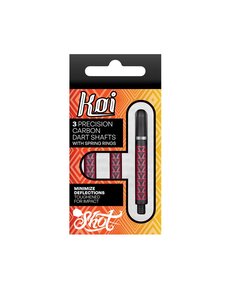SHOT DARTS Shot Koi Carbon Pakati Red Dart Shafts