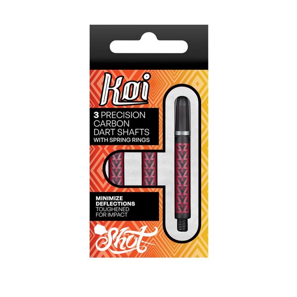SHOT DARTS Shot Koi Carbon Pakati Red Dart Shafts
